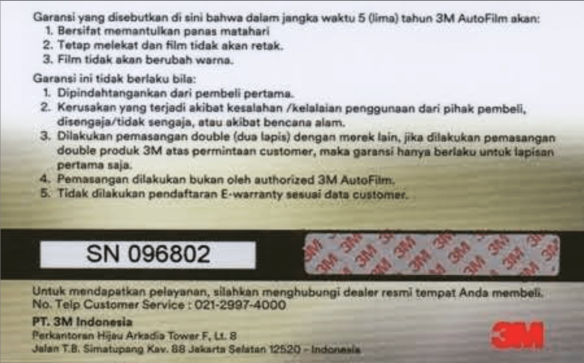 Kaca Film Mobil | Kaca film 3M | Kaca film Vkool | Kaca film solar guard | kaca film Jakarta picture